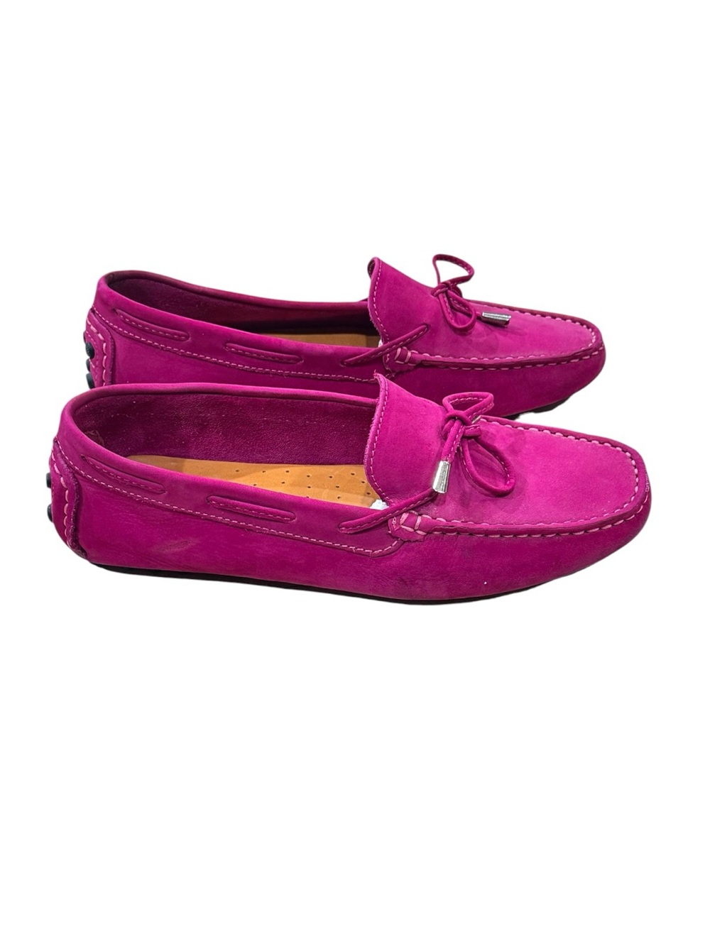 Mercanti Fiorentini Pink Fuchsia Suede Driving Loafer 9